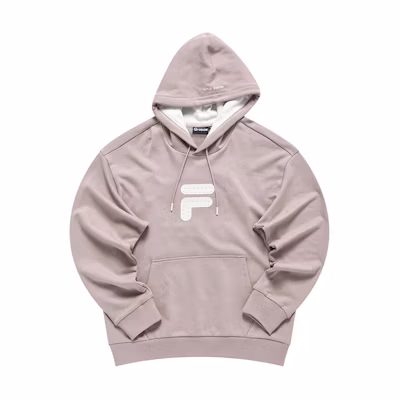 FILA Logo Printed Loose Fit Drawstring Hoodie Unisex Victoria Purple T11U313201F-VT