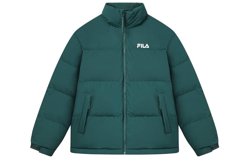FILA Logo Printed Oversized Puffer Jacket Unisex - Showpeak Green. F51U349901F-GN