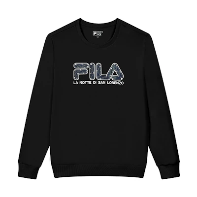 FILA Logo Printed Pullover Crewneck Sweatshirt Men’s - Black F11M038210GBK