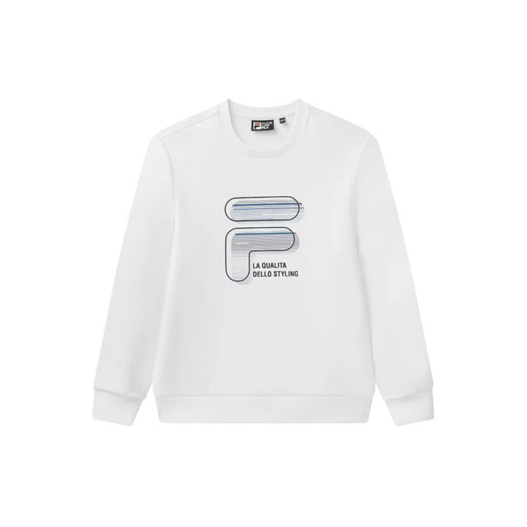 FILA Logo Printed Pullover Sweatshirt Standard White F11M048236FWT