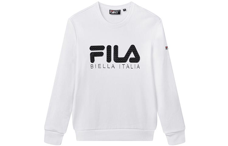 FILA Logo Printed Pullover Sweatshirt White Casual Wear F11M948234F-WT