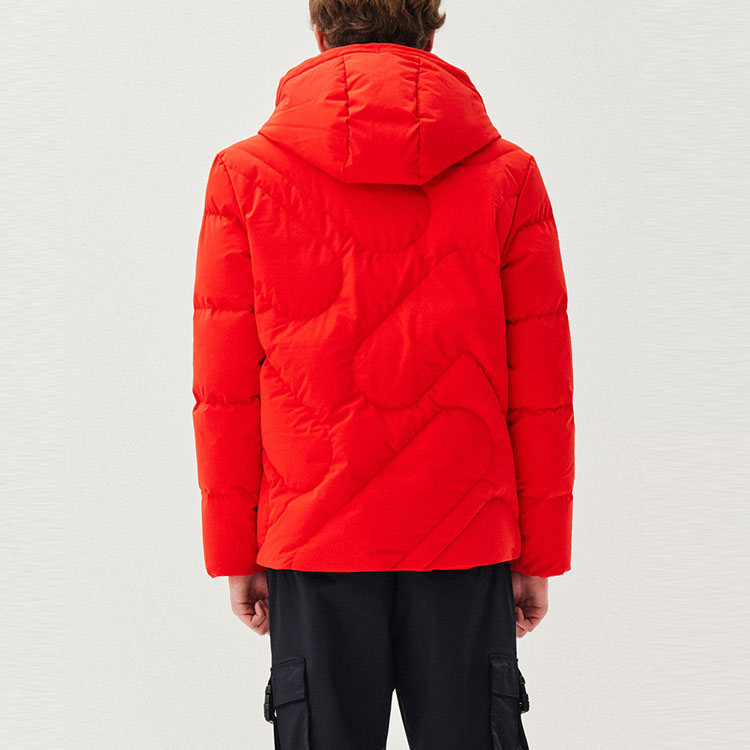 FILA Logo Printed Red Puffer Jacket Unisex Couple Style Winter Wear F11M048925F-RD 圖 6