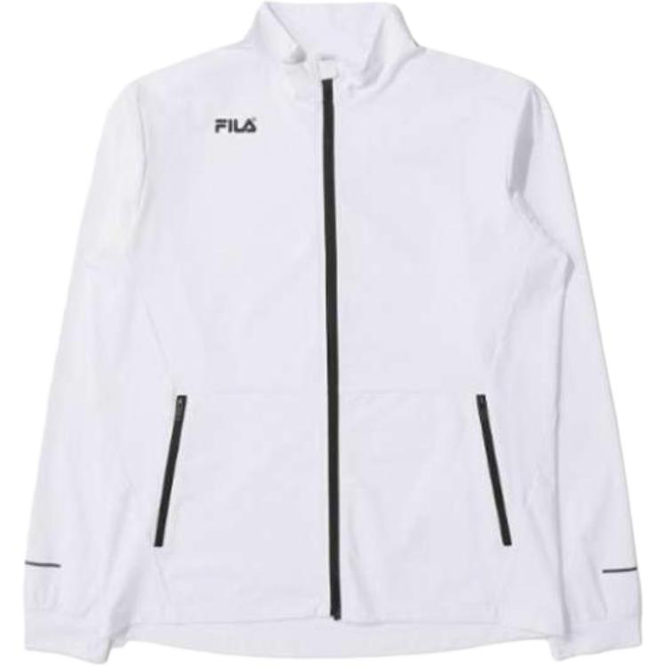 FILA Logo Printed Stand Collar Jacket Korean Style White FS2FTE2201M-WH