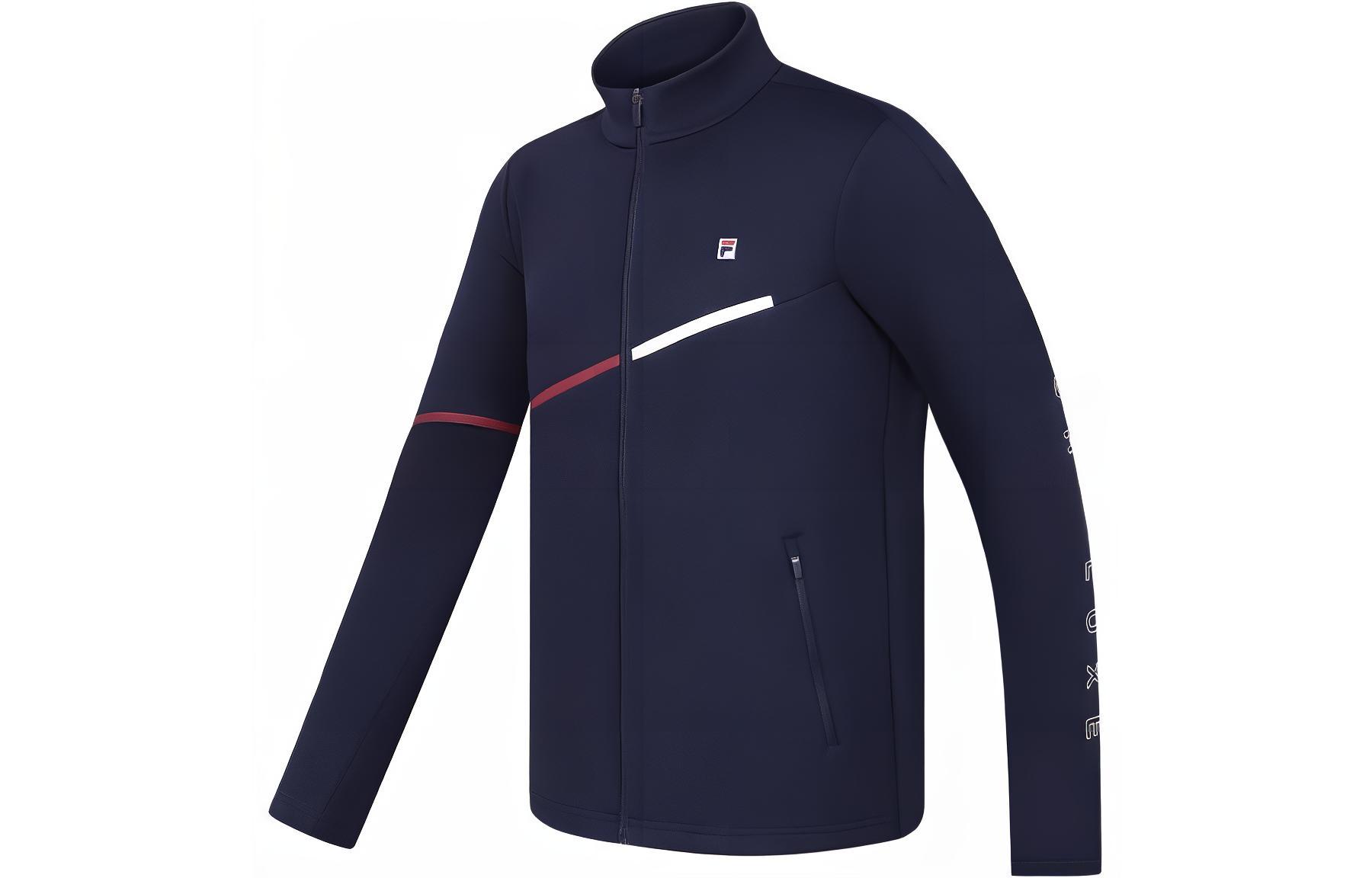 FILA Logo Printed Tennis Knit Track Jacket - Royal Blue A11M333504F-NV
