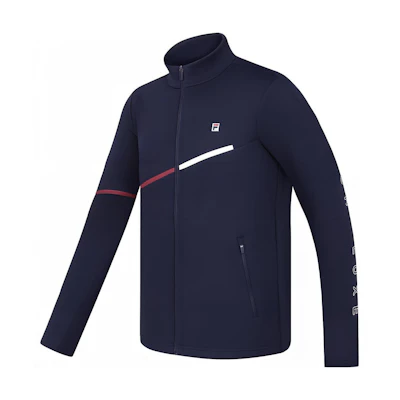 FILA Logo Printed Tennis Knit Track Jacket - Royal Blue A11M333504F-NV