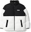 Order FILA Logo Printed Thick Padded Long-Sleeve Down Jacket Unisex Black White FS2DJD4104X-BLK