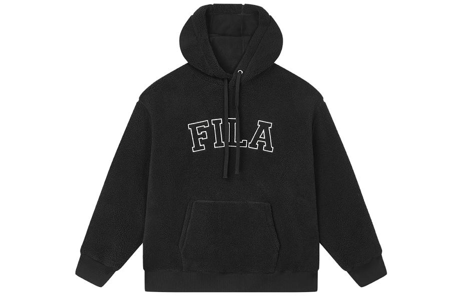FILA Logo Pullover Fleece Sweatshirt Unisex - Solid Black F11U339203F-BK