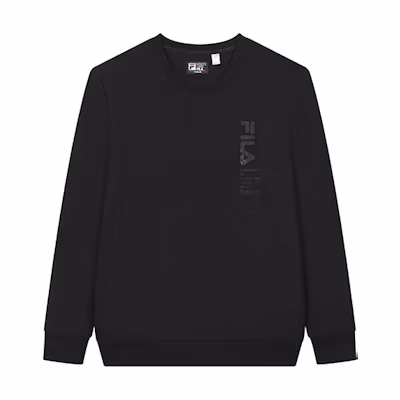 FILA Logo Pullover Sweatshirt - Solid Black F11M147205FBK