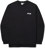 FILA Logo Pullover Sweatshirt Unisex Black FS2POF1101X-BLK FILA Logo Pullover Sweatshirt Unisex Black FS2POF1101X-BLK
