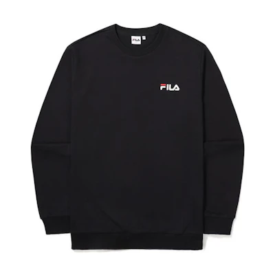 FILA Logo Pullover Sweatshirt Unisex Black FS2POF1101X-BLK