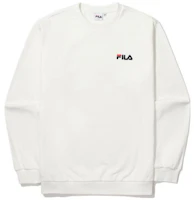 FILA Logo Pullover Sweatshirt White FS2POF1101X-OWH FILA Logo Pullover Sweatshirt White FS2POF1101X-OWH