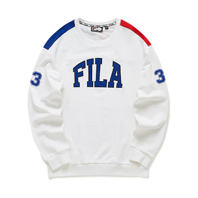 FILA Logo Pullover Sweatshirt White T11M042209F-WT