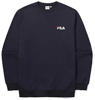 FILA Logo Pullover Unisex Sweatshirt Navy Blue FS2POF1101X-INA FILA Logo Pullover Unisex Sweatshirt Navy Blue FS2POF1101X-INA