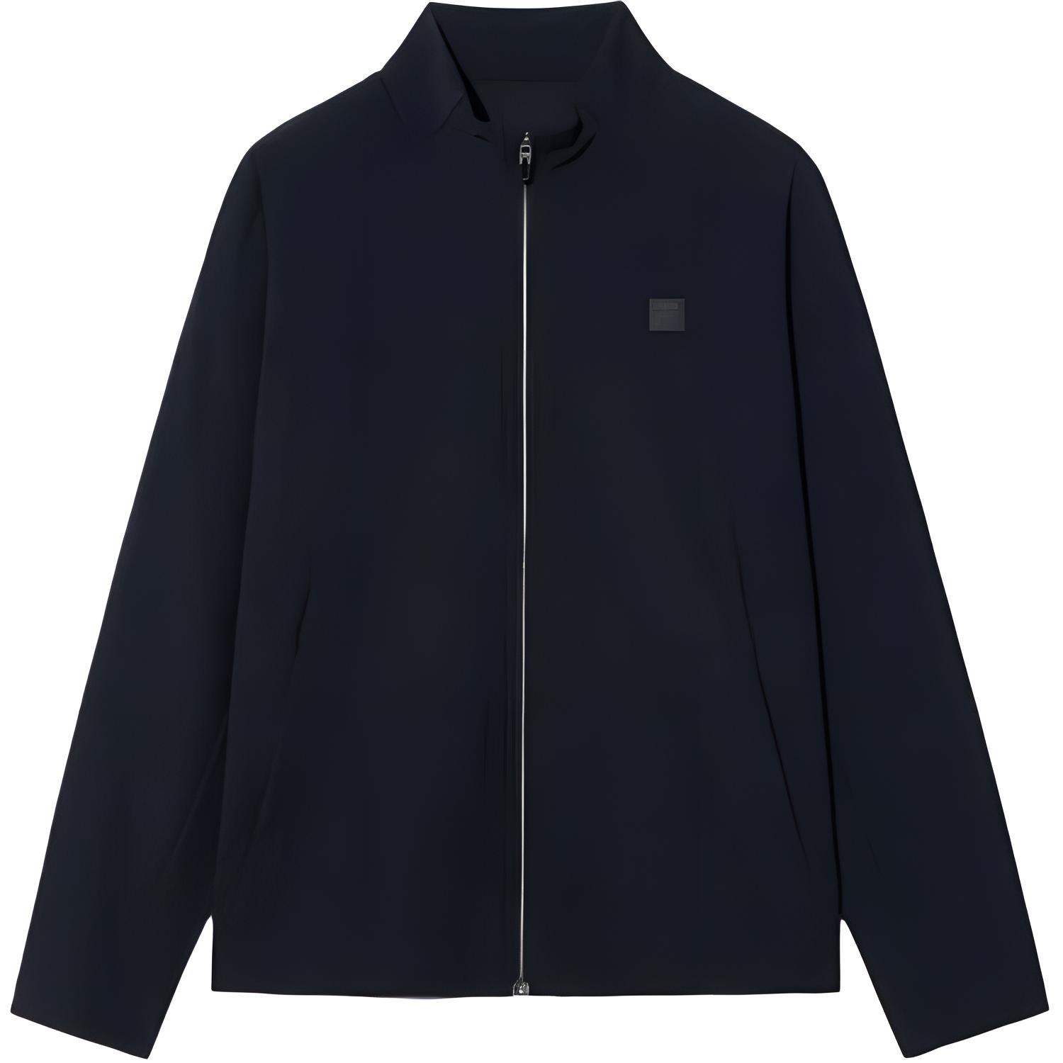 FILA Logo Stand Collar Zip-Up Jacket Black Unisex Long Sleeve FS2FTH2201U-BLK