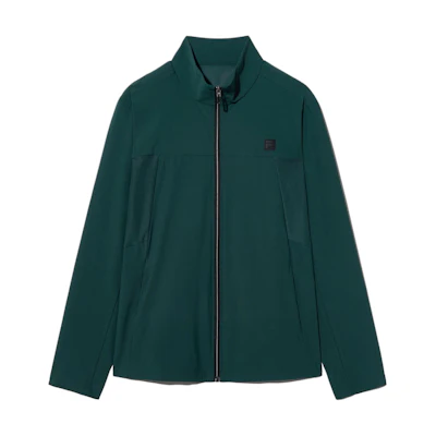 FILA Logo Stand Collar Zip-Up Jacket Green 1100FS2FTH2203MDGR