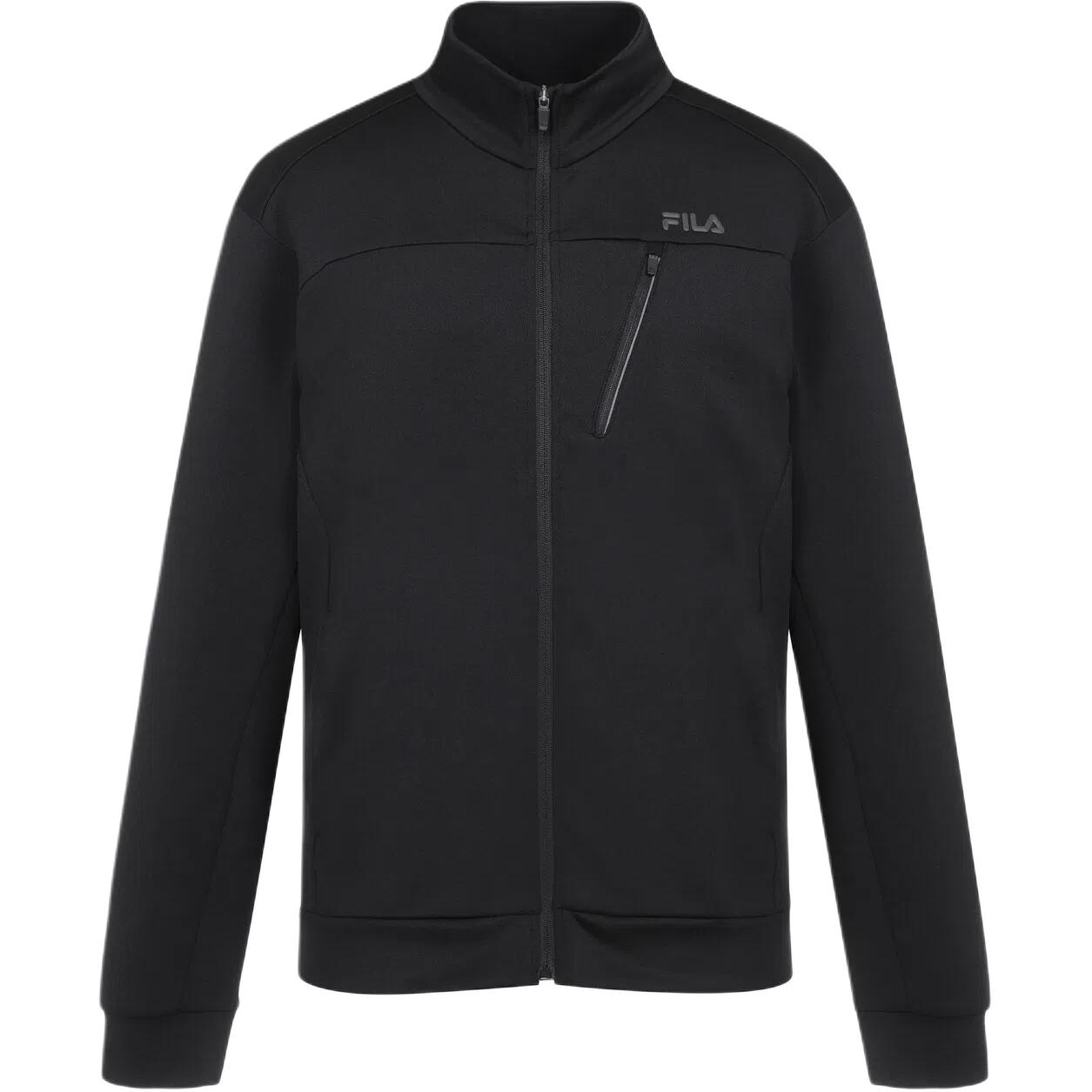 FILA Logo Stand Collar Zip-Up Long Jacket Unisex Black 1100FS2FTG3205UBLK