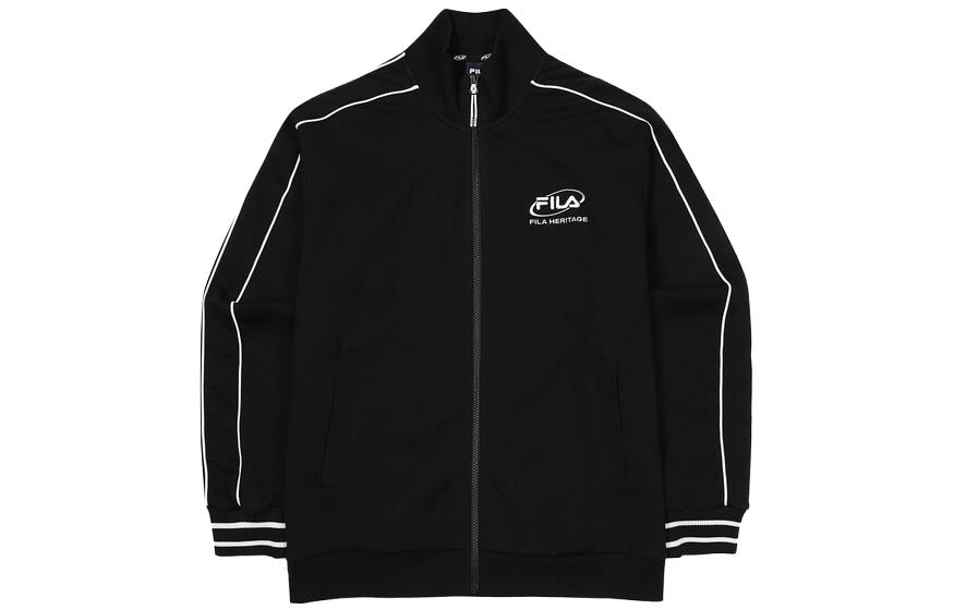 FILA Logo Striped Slim Fit Jacket Unisex Black FS2FTF3103X-BLK