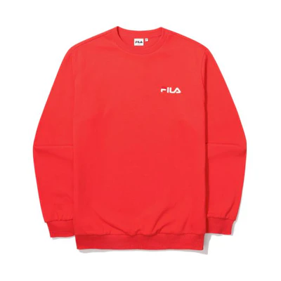 FILA Logo Unisex Red Pullover Sweatshirt Long Sleeve FS2POF1101X-OED