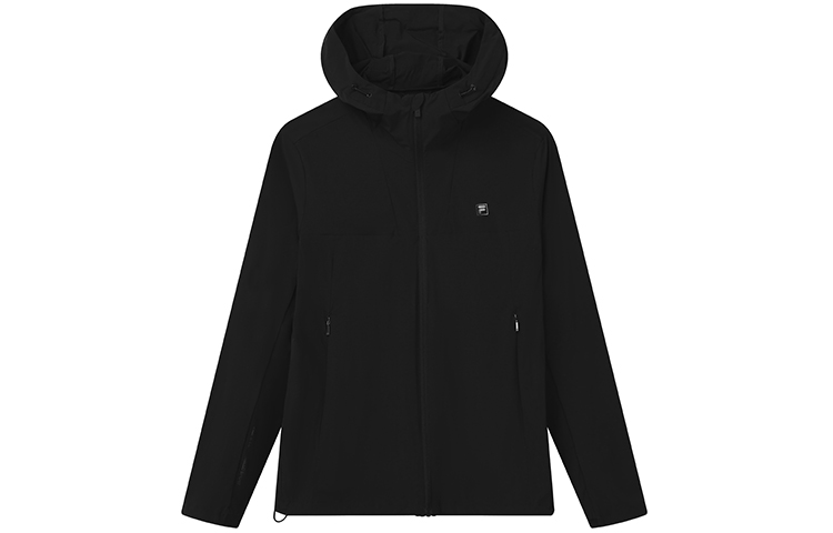 FILA Logo Woven Hooded Jacket - Jet Black F11M132751F-BK