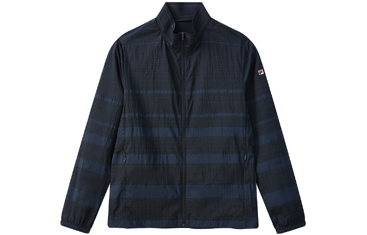 FILA Logo Zip-Up Hooded Lightweight Jacket Men’s - Legendary Blue F11M121705F-NV