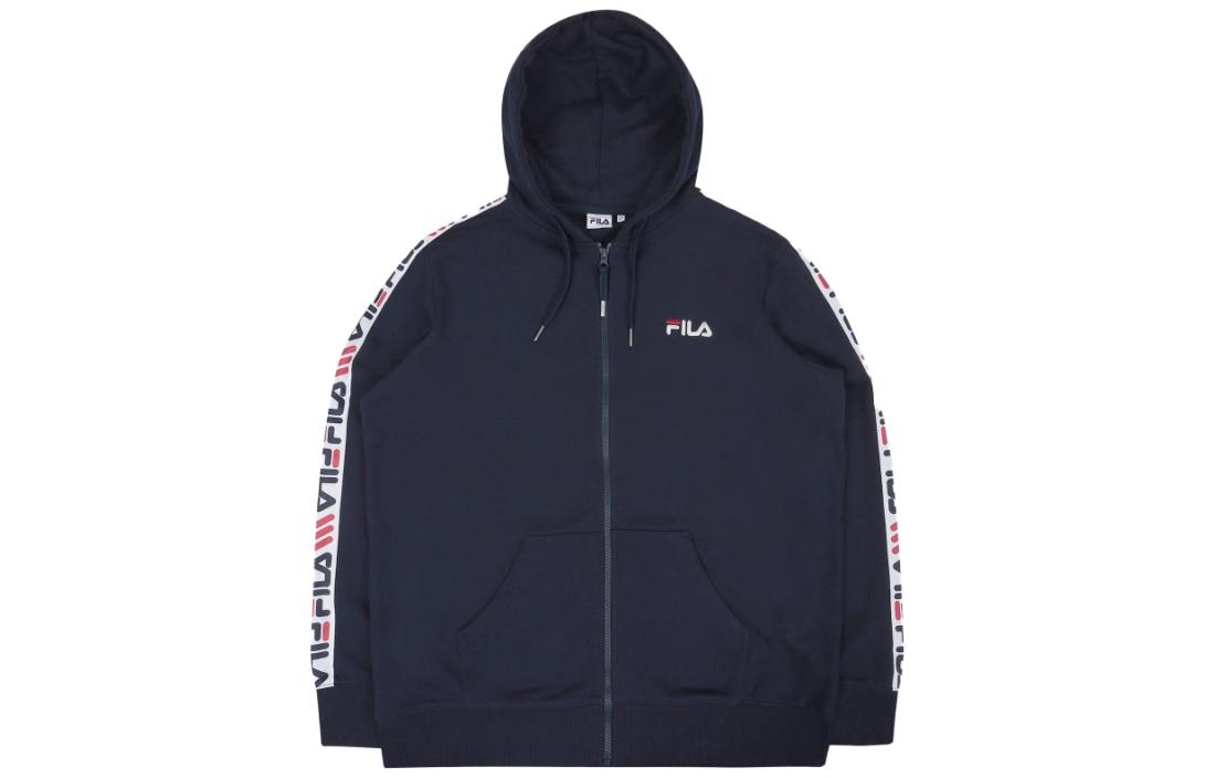 FILA Logo Zip-Up Hoodie Unisex Dark Blue FS2FTC3104X-INA
