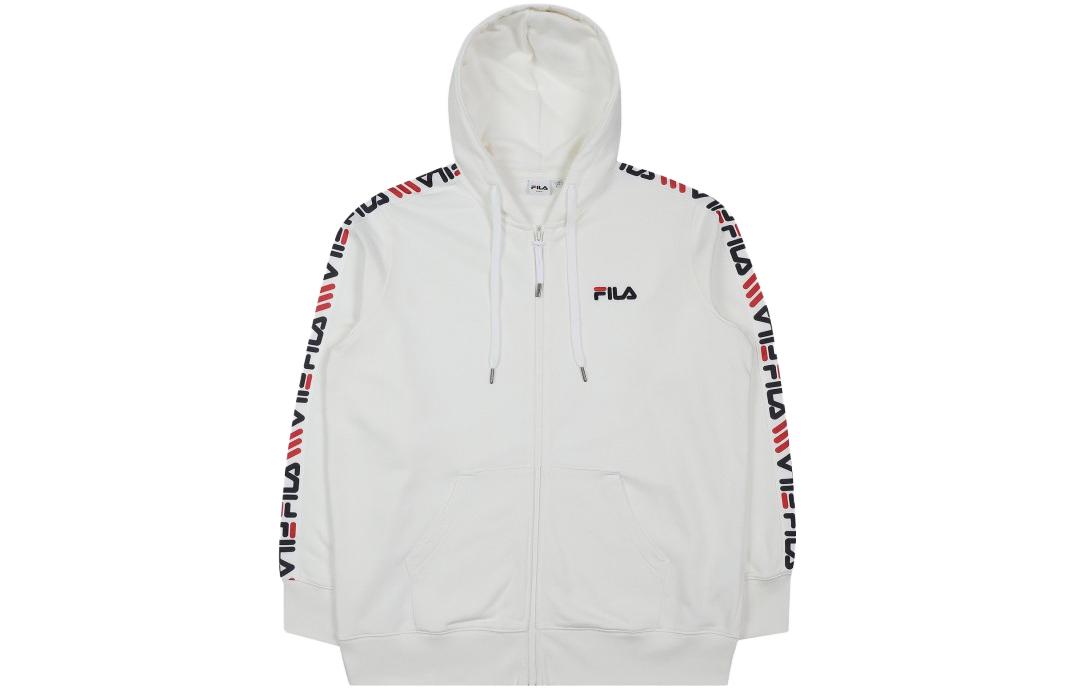 FILA Logo Zip-Up Hoodie Unisex White FS2FTC3104X-OWH