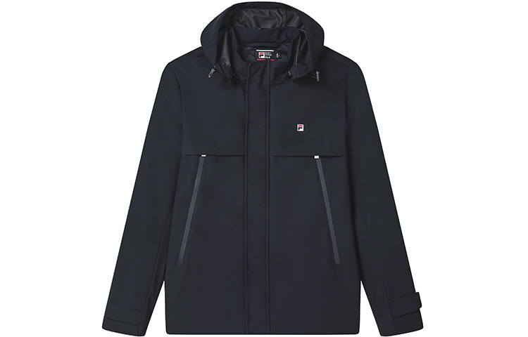 FILA Long-Sleeve Jacket with Logo, Detachable Hoodie - Legend Blue F11M311507F-NV 圖 2
