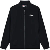 FILA Loose-Fit Baseball Collar Woven Jacket - Legend Blue (Fall Collection) F11M238706F-NV FILA Loose-Fit Baseball Collar Woven Jacket - Legend Blue (Fall Collection) F11M238706F-NV