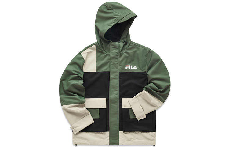 FILA Loose-Fit Colorblock Hooded Jacket Multicolor T11M043708AKK
