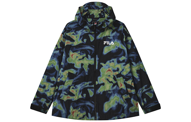 FILA Loose Fit All-Over Print Woven Hooded Jacket F11M239702F-ZA 圖 2