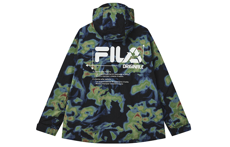 FILA Loose Fit All-Over Print Woven Hooded Jacket F11M239702F-ZA 圖 3