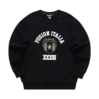 FILA Loose Fit Black Crewneck Sweatshirt T11M345207F-BK