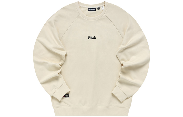 FILA Loose Fit Crewneck Sweatshirt Beige with Small Logo Embroidery T11M245207FBG