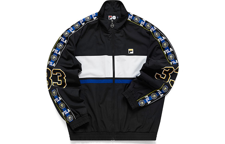 FILA Loose Fit Printed Long Sleeve Jacket - Deep Black T11M115709F-BK