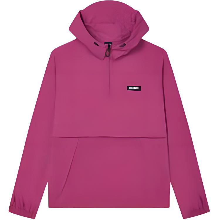 FILA Loose Fit Solid Color Hoodie Jacket - Rose Red F71M429702F-RD