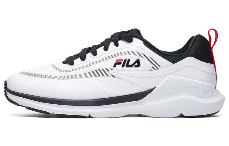 FILA Low-Top Fashion Running Shoes 'Black White'