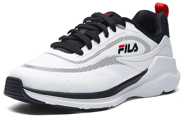 FILA Low-Top Fashion Running Shoes 'Black White' 圖 2