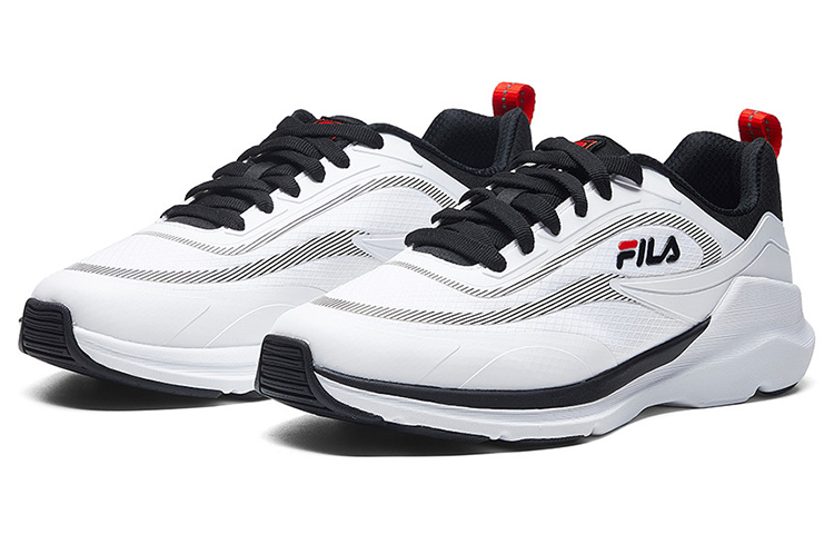 FILA Low-Top Fashion Running Shoes 'Black White' 圖 3