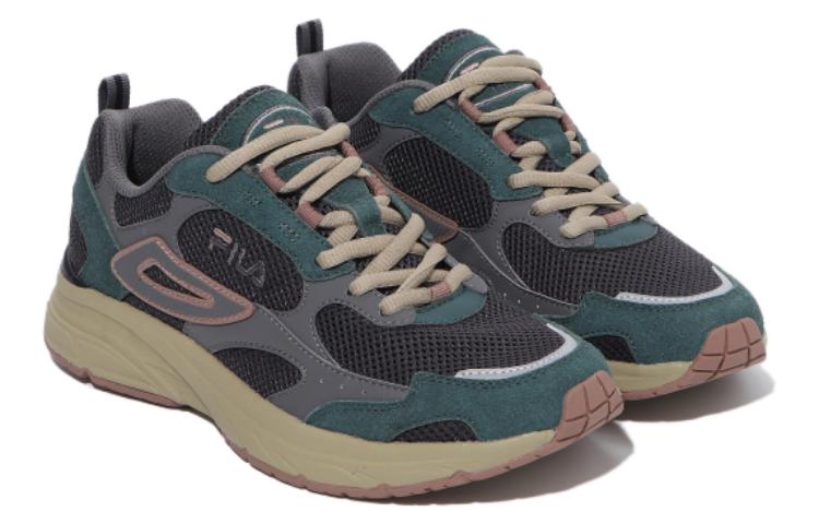 Lookbook FILA斐樂 防滑耐磨 減震 低幫 生活休閒鞋 男女同款 墨綠色