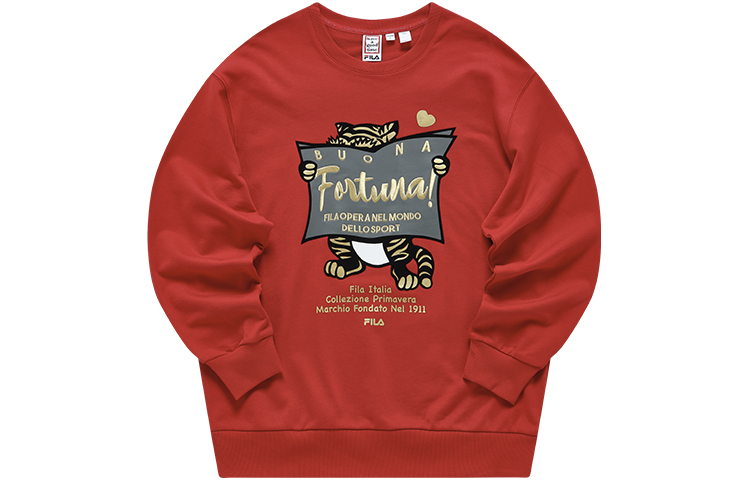 FILA Lunar New Year Tiger Crewneck Sweatshirt Red Unisex F11U219203F-RD
