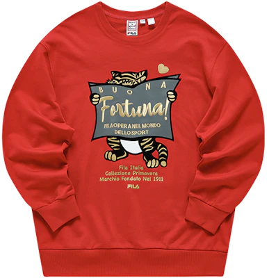 FILA Sweater Crewneck Merah Unisex Edisi Imlek Tahun Macan F11U219203F-RD Buy FILA Sweater Crewneck Merah Unisex Edisi Imlek Tahun Macan F11U219203F-RD