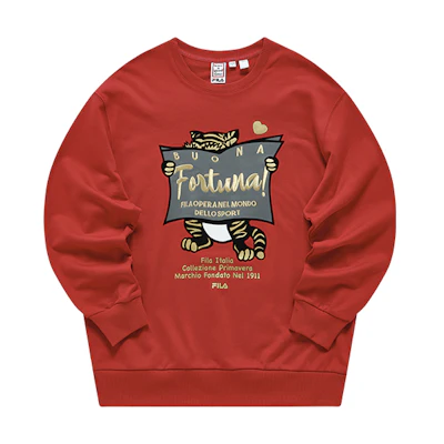 FILA Lunar New Year Tiger Crewneck Sweatshirt Red Unisex F11U219203F-RD