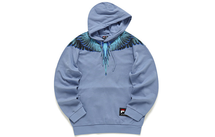 FILA Marcelo Burlon Collab Logo Hoodie Unisex Light Moonlight Blue T11U148208F-LB