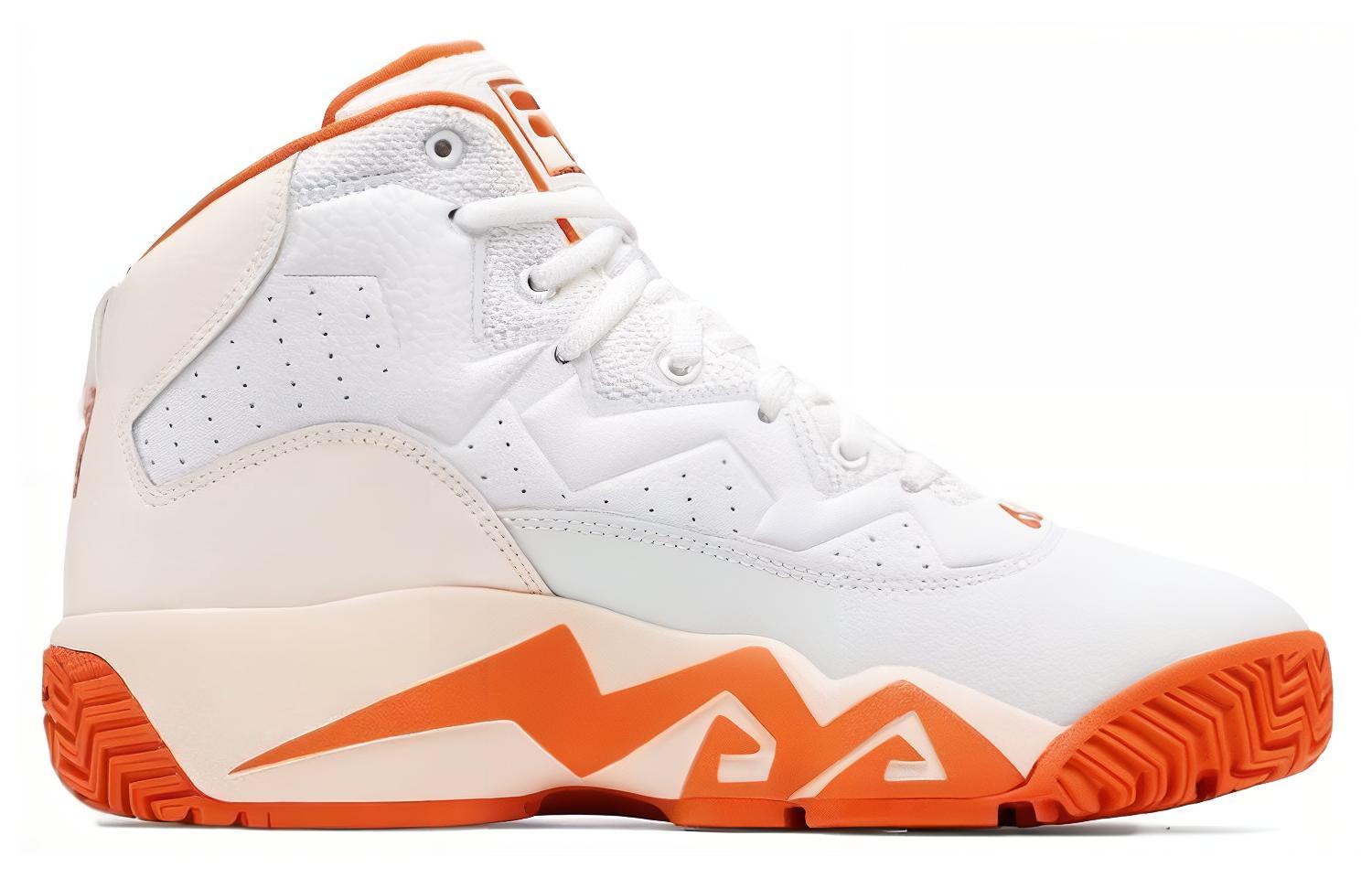 Order FILA斐樂 Mb 減震耐磨 高幫 復古籃球鞋 男款 白橙