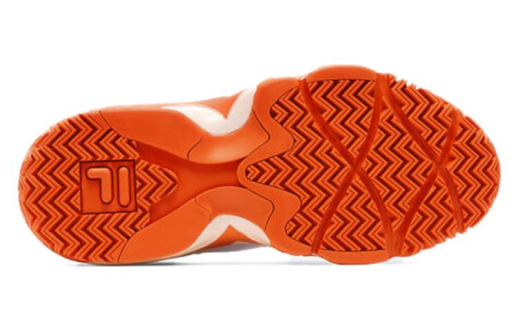 Shop FILA斐樂 Mb 減震耐磨 高幫 復古籃球鞋 男款 白橙