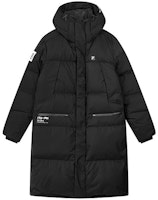 FILA Mid-Length Hooded Down Jacket Black Winter Sportswear F11M944931F-BK FILA Mid-Length Hooded Down Jacket Black Winter Sportswear F11M944931F-BK