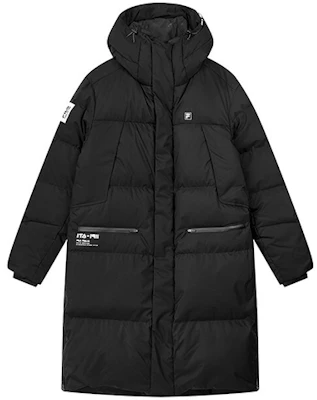 FILA 中長款連帽黑色羽絨外套 冬季運動裝 F11M944931F-BK Buy FILA 中長款連帽黑色羽絨外套 冬季運動裝 F11M944931F-BK