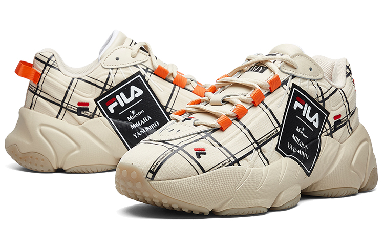 Shop MIHARA YASUHIRO/三原康裕 x FILA斐乐 ADE 低幫 跑步鞋 男款 奶白