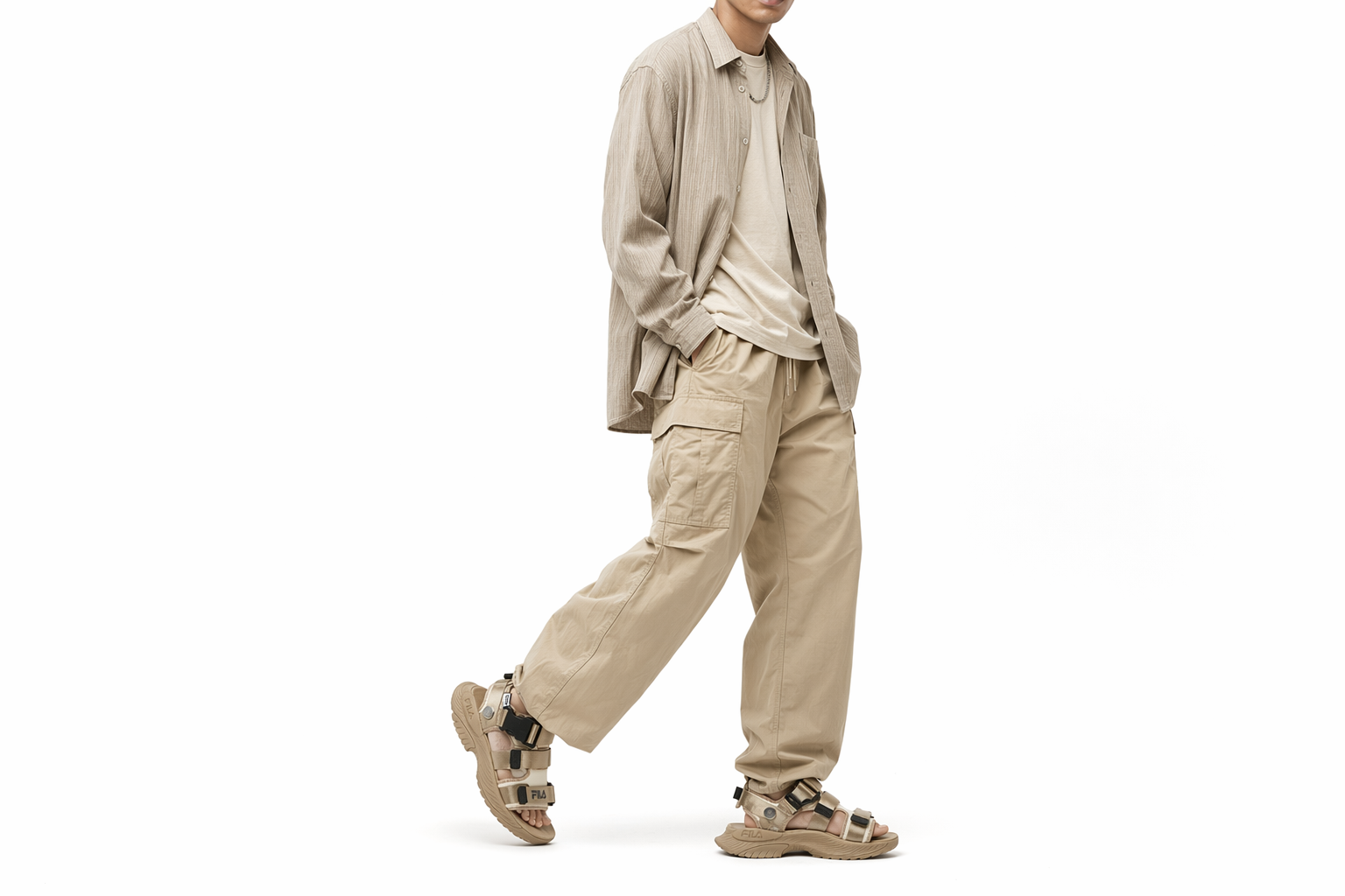 Order FILA Mihara x Heritage-FHT Fashion Khaki Sandals 'Cream Light Khaki' F12M124547FAT