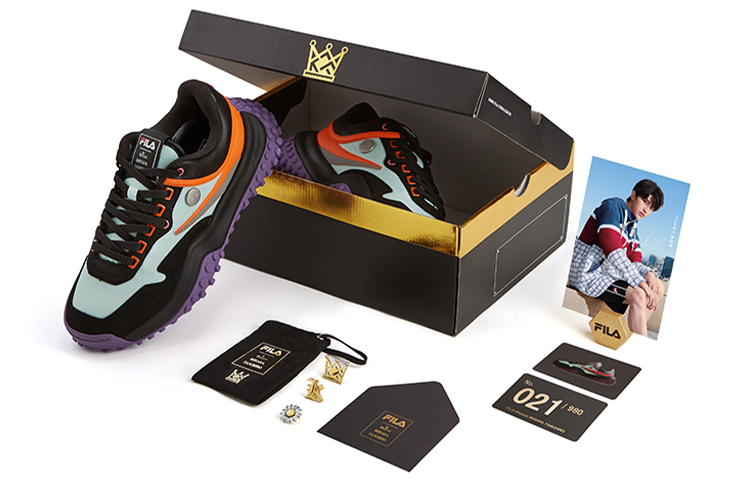 Lookbook FILA MIHARA YASUHIRO x Laufschuhe Schwarz/Lila T12M034102FMB